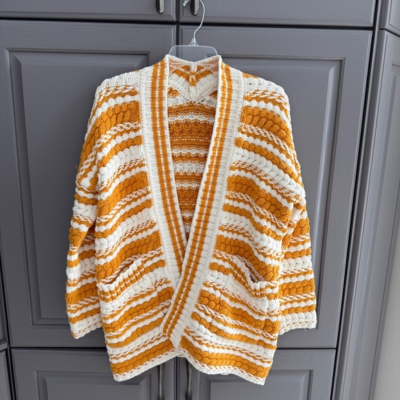 Maje Sweaters - Maje Gold And White Sweater Size S